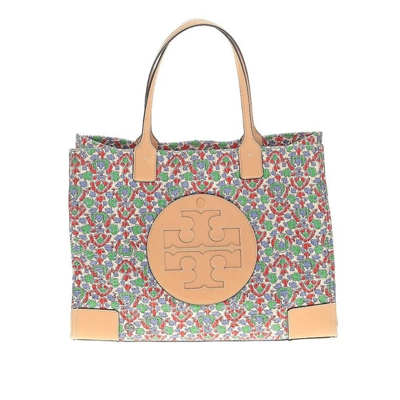 Tory Burch Large Ella Tote Quilted Floral Design - Picture 1 of 5
